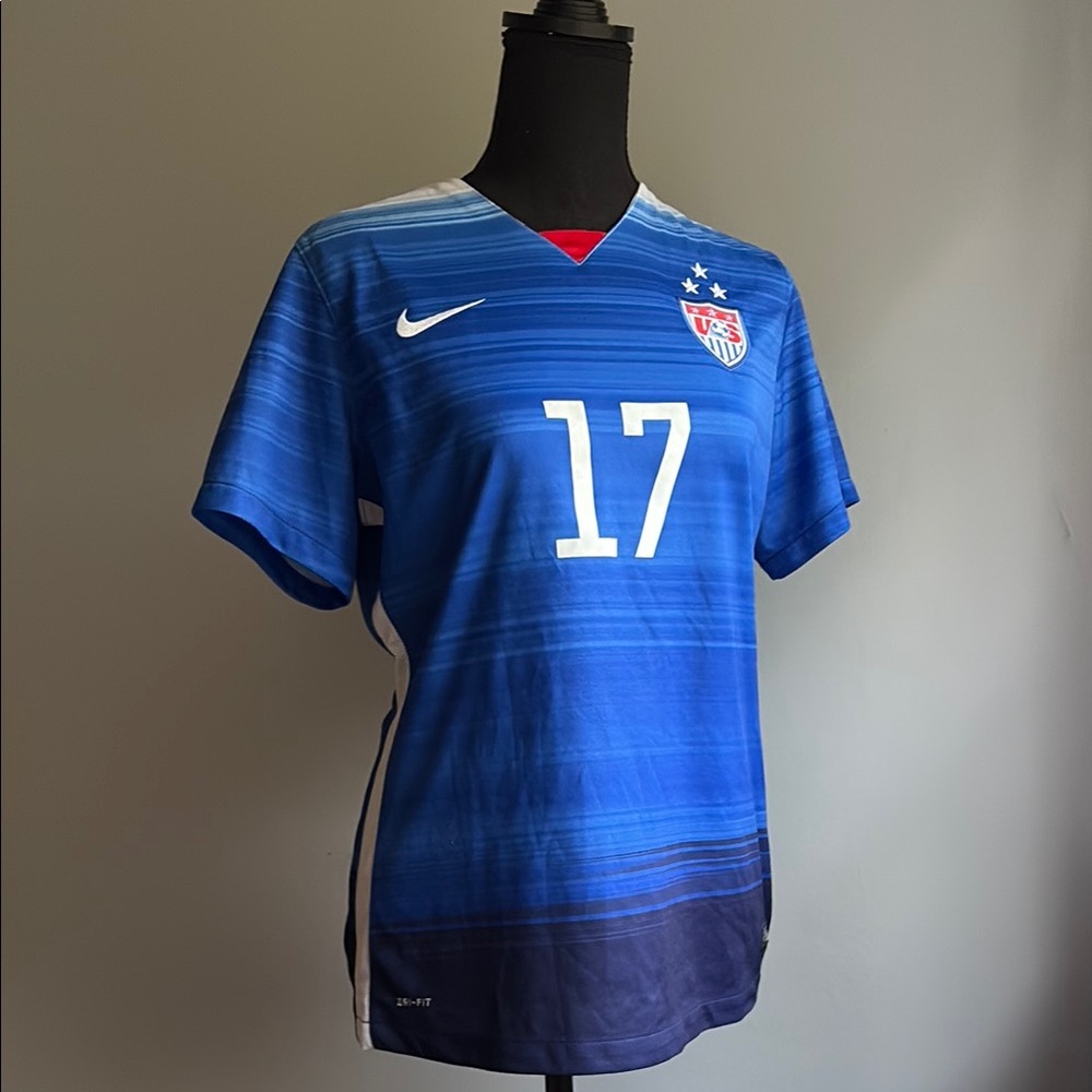 Team USA Tobin Heath #17 Nike Blue Soccer Jersey 2015 Size L
